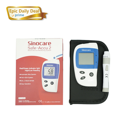 Mesin Uji Diabetes ACCU2 Aman LCD Monitor Gula Darah Rumah 75 * 30mm